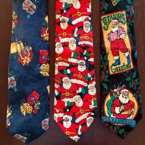 3 Silk Christmas Ties